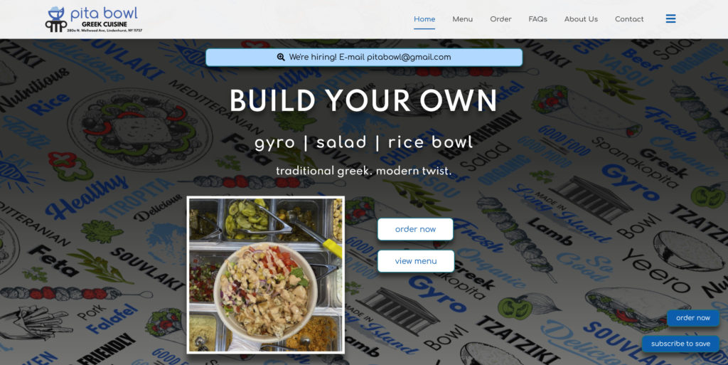 Pita Bowl - Build Your Own Gyro Bowl Salad