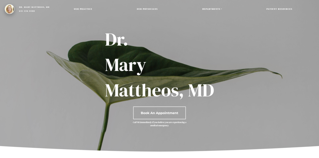 Dr Mary Mattheos, MD - Hero Section
