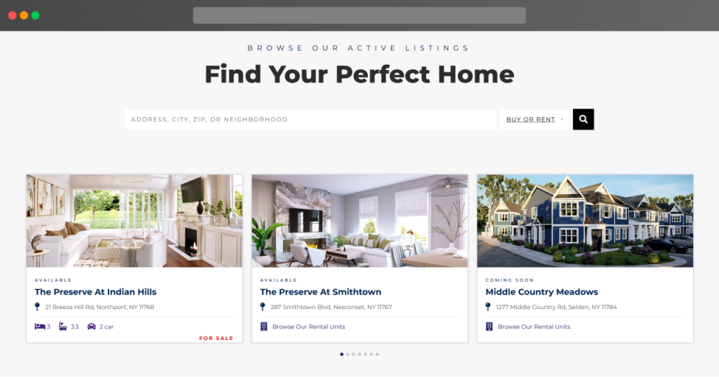 Find Your Perfect Home property listings