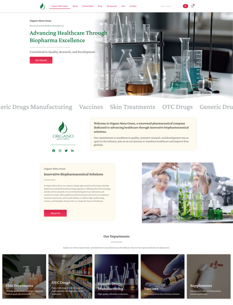 Organo Meta Green Website